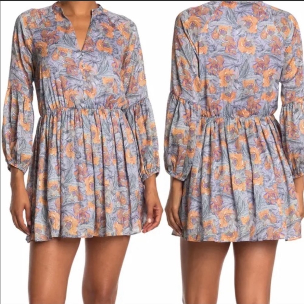 NWT NSR Andra Flared Floral Mini Dress